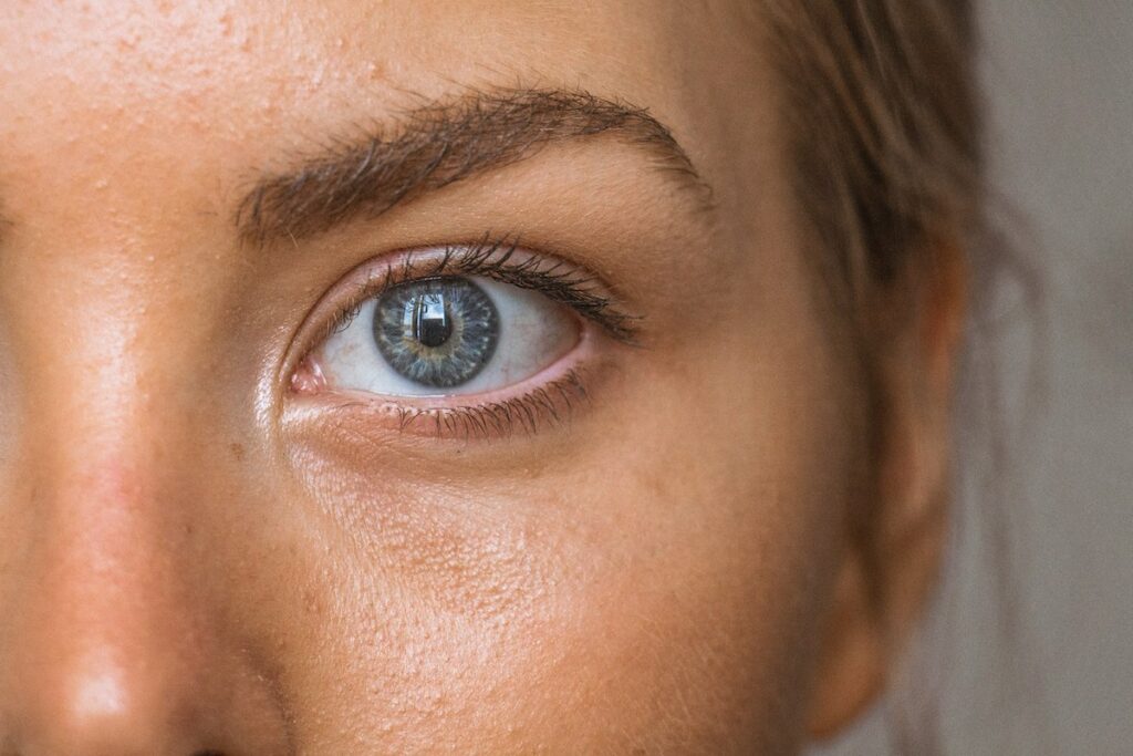 Closeup of woman's left eye area to show the positive aesthetic effects of Under Eye Filler Philadelphia