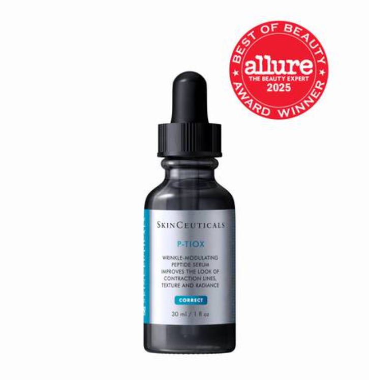 Screenshot 2026-01-28 125952 SkinCeuticals P-TIOX, a targeted peptide serum designed to soften the appearance of expression lines and support smoother, more refined skin.