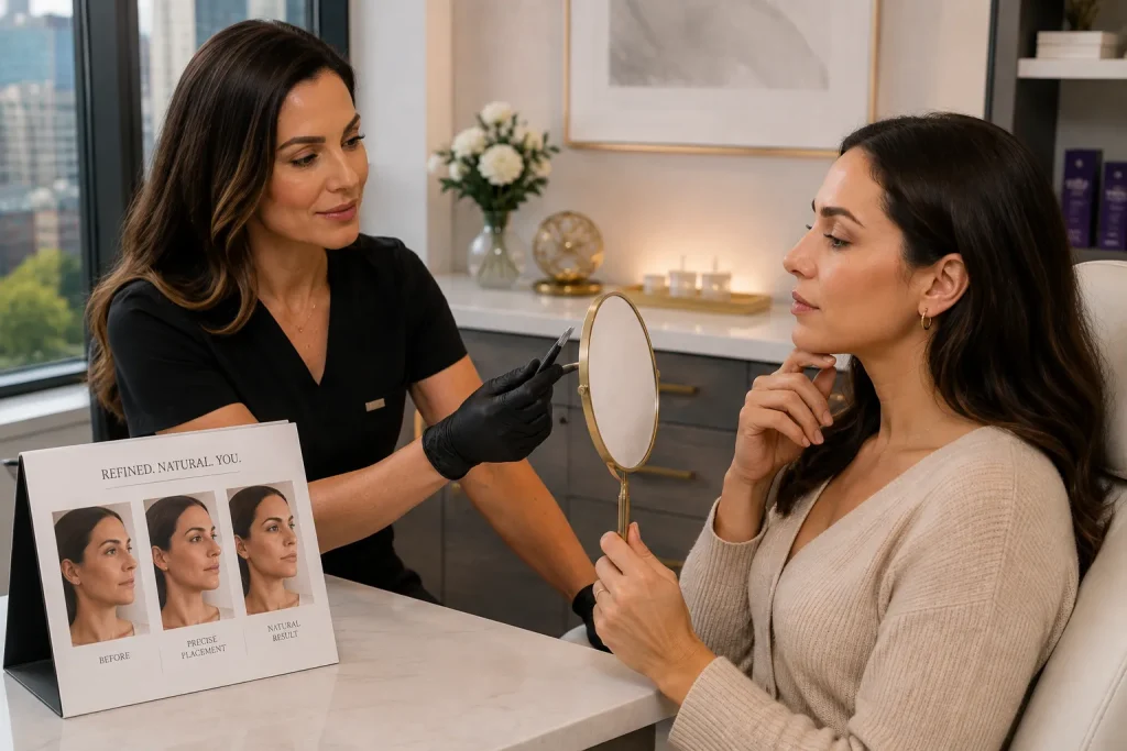 Natural refined filler results at About Face Aesthetics in Philadelphia